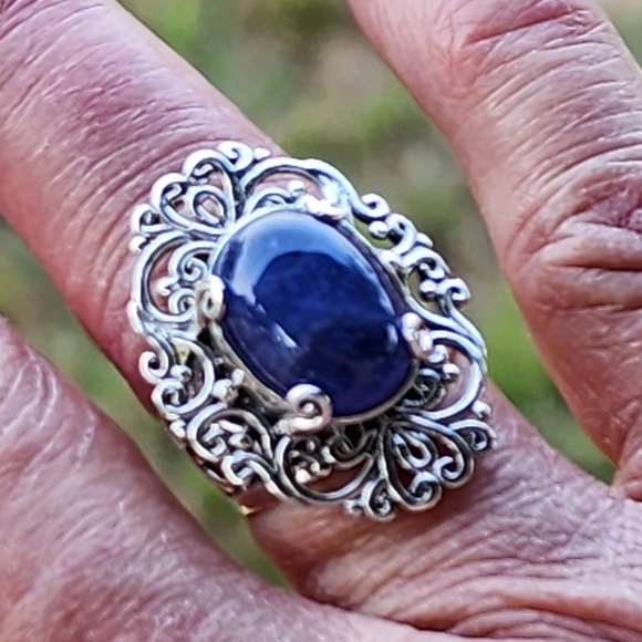 Genuine Tanzanite Sterling Silver Ring - Picture 5 of 5